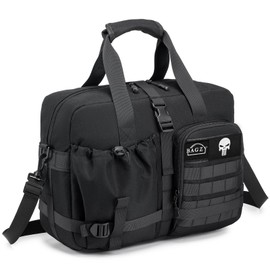 BAGZY Wizzair Tactical Hand Luggage 40 x 30 x 20 cm Scalable Travel Bag Lightweight Foldable Travel Luggage Shoulder Bag Bags Travel Cabin Weekender Sports Bag Handbags Hospital Bag, Black-670,