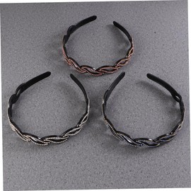 Baluue 3pcs Rhinestone Leaf Hair Band Non- Headbands for Women Stylish Accessories White and for Parties Events and Daily Wear