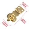 HJGarden 6pcs Brass Solid Padlock Hasp Mini Buckles W/Screws Wooden