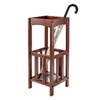 Winsome Rex Umbrella Stand with Metal Tray, Walnut (94712)