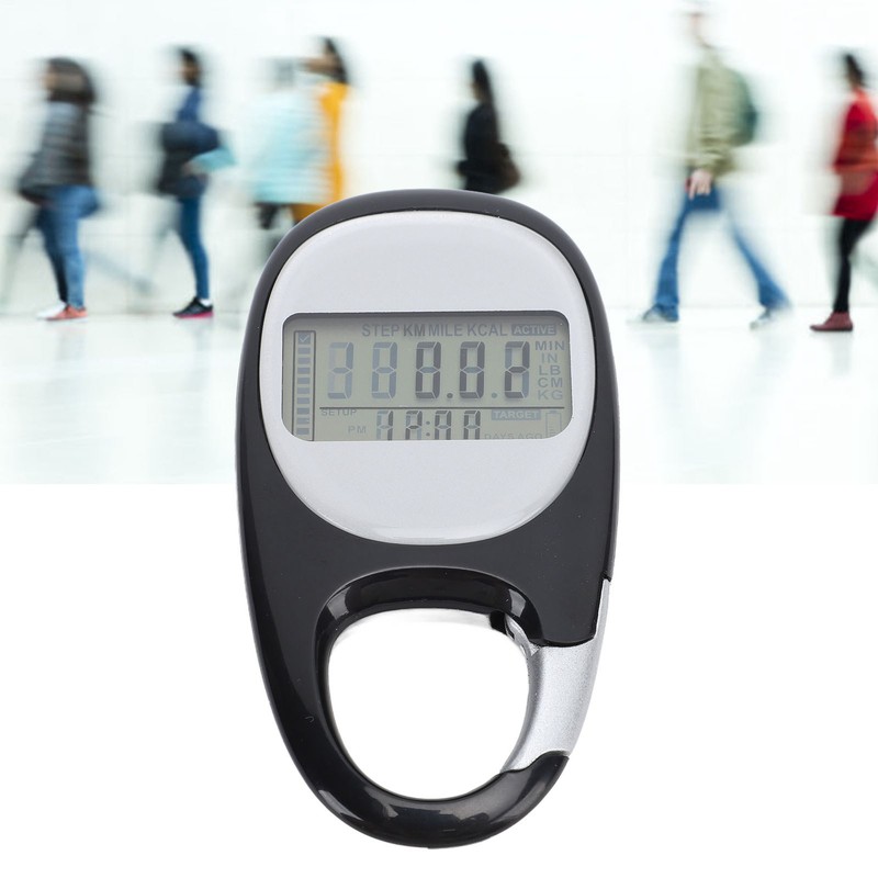 Walking Pedometer Multifunctional Memory Clip On Step Counter For Travel