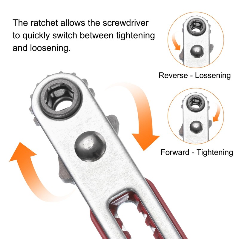 sourcing map 2pcs Mini Ratchet Screwdriver 1/4" Hex 90 Degree
