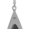 Silvershake Created Black Onyx Inlay White Gold Plated 925 Sterling
