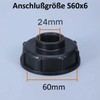 piber IBC Container S60 x 6 with 3/4 Inch Adapter