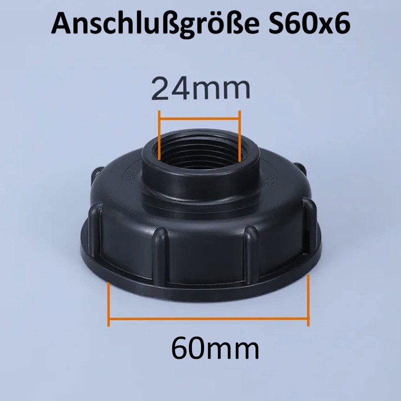 piber IBC Container S60 x 6 with 3/4 Inch Adapter