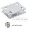 uxcell 180 Degree Glass Clamp, for 5-8mm Thick Adjustable Double