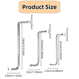 JLEivvi 3 Piece Offset Screwdriver Set Right Angle Screwdriver with Z Type Design for Tight Space Double Headed Flathead Driver Kit for Engine and Appliance Repair