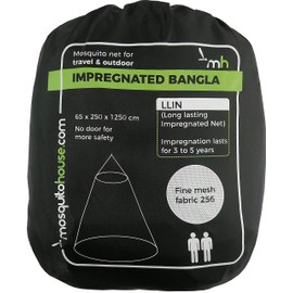 Mosquito Net for Travel and Camping, Waterproof for 2 People, 250 x 1250 x 42 cm