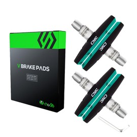 Chooee V-Brake Brake Shoes 2 Pairs 55 mm Brake Pads for Shimano Black Green