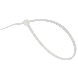 Gocableties Small White Cable Ties, 100mm x 2.5mm, Bulk Pack of 1000, 4” Premium Nylon Zip Ties Clear/Natural, Plastic Tie Wraps, Secure Self-Locking Mechanism, for Home, Garden, Office and DIY