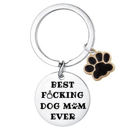 Wimeiren Dog Mom Keychains for Pet Lovers Gift for Dog Lovers Funny Gifts for Pet Owners Presents for Mother's Day Gift for Puppy Keychains Best Dogs Mom Ever Keychain