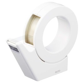 Kokuyo Tape Cutter GLOO Suction Cup Handy Type Large Roll Only White Body Size (H x W x D): 5.2 x 1.5 x 5.8 inches (133 x 38 x 149 mm) / 5.7 oz (164 g) T-GM500W