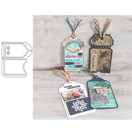 Label Tag Metal Die Cuts,Label Tag Cutting Dies Cut Stencils for DIY Scrapbooking Cards Decorative Embossing Paper Dies for Scrapbooking Card Making