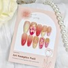 24Pcs Summer Beach Press on Nails Medium Almond Fake Nails