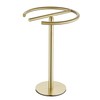 Hand Towel Holder Stand, Free-Standing Towel Rack Brushed Gold, SUS304