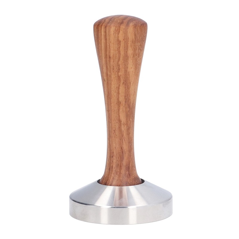 Coffee Tamper Stainless Steel Base Wooden Handle Heavy Duty Coffee