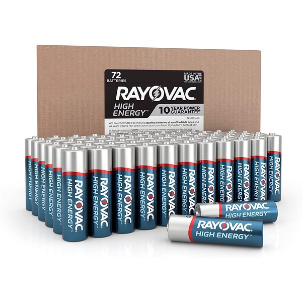 Rayovac AA Batteries, Alkaline Double A Batteries (72 Battery Count)