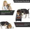 HTB Elevated Dog Bowls,Raised Dog Bowl Stand with 2 Stainless
