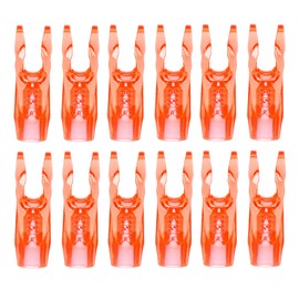 PATIKIL Archery Arrow Cams 3.2 mm ID, Pack of 12 Stick on Arrow Shaft Plastic Cams Replacement Arrows Tail Accessories for DIY Hunting Compound Bow, Orange