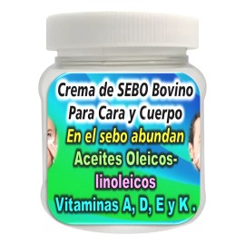 Crema De Sebo Bovino Manteca De Vaca Natural Arrugas Manchas