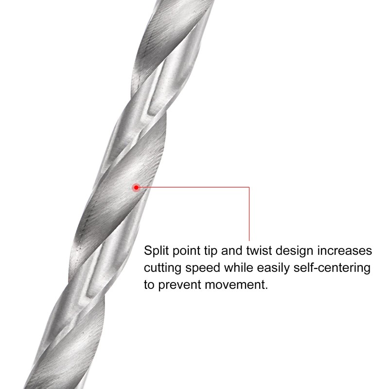 sourcing map 11mm Twist Drill Bits, High-Speed Steel Straight Shank