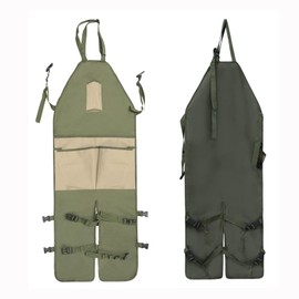 Yeezyxling Gardening Apron, Multi Pocket Oxford Fabric Garden Leg Guard Aprons for Harvesting Gardening, Water Resistant Garden Work Bib for Lawn Care.