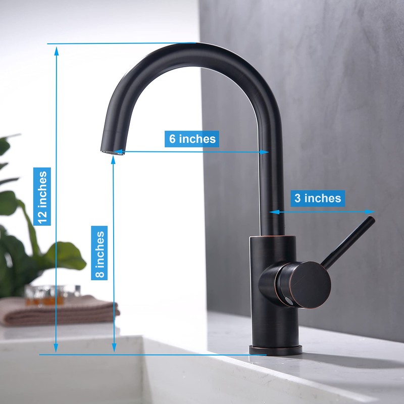 Oil Rubbed Bronze Bar Faucet Single Hole, WiPPhs ORB Wet