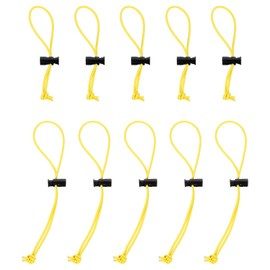 sourcing map 10pcs Elastic Cable Tie 5.9" 9.84" Multipurpose Extra Thick Cable Organizer Adjustable Cable Strap Toggle Tie Reusable Tangle for Home Office Travel, Yellow