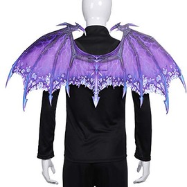 Himine Adult Non-woven Dragon Wings Cosplay Props (Purple 1)