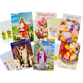 Polish Traditional Easter Greeting Cards Kartki Wielkanocne (10pack)