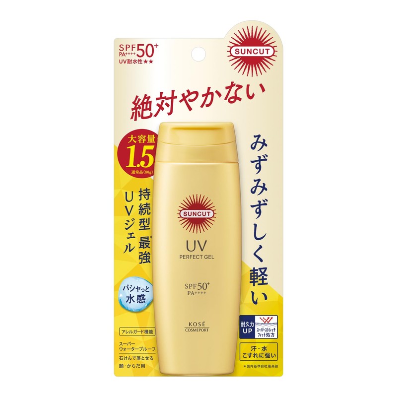 KOSE Suncut Perfect UV Gel SPF50+ PA++++ Durable, 4.2 oz