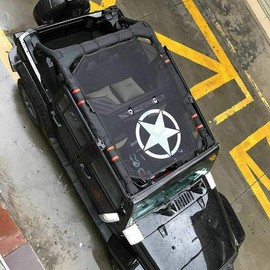 SunShade Top Cover with Five Star - UV Protection for Jeep Wrangler 2007-2017 JK JKU