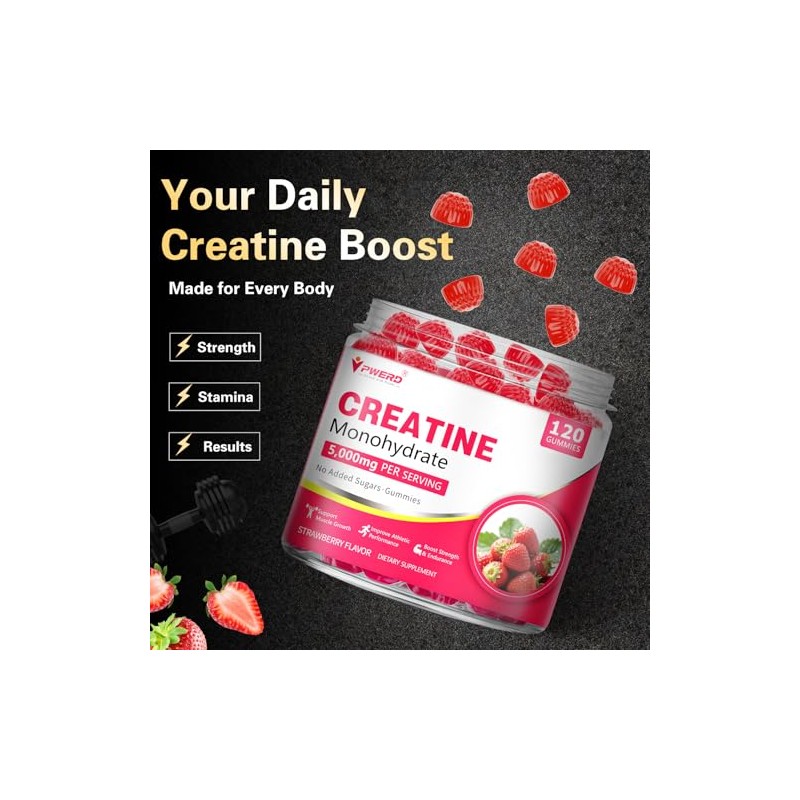 Creatine Gummies for Women - Booty Builder Supplement, Creatine Monohydrate