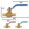 Hourleey 2 Pieces 1/2 Inch Pex Brass Full Port Shut