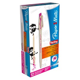 Paper Mate Replay Erasable Ball Pen Medium Tip - Pink (Pack of 12)