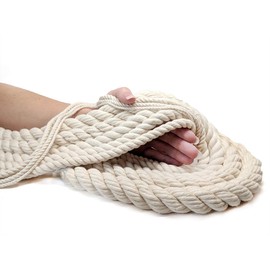 Ravenox 100% Cotton Twisted Rope | (White)(5/8 in x 25 ft) |USA Made Natural Cord | Baker & Butchers Twine, Macramé, Knotting, Crafts, Pet Toys