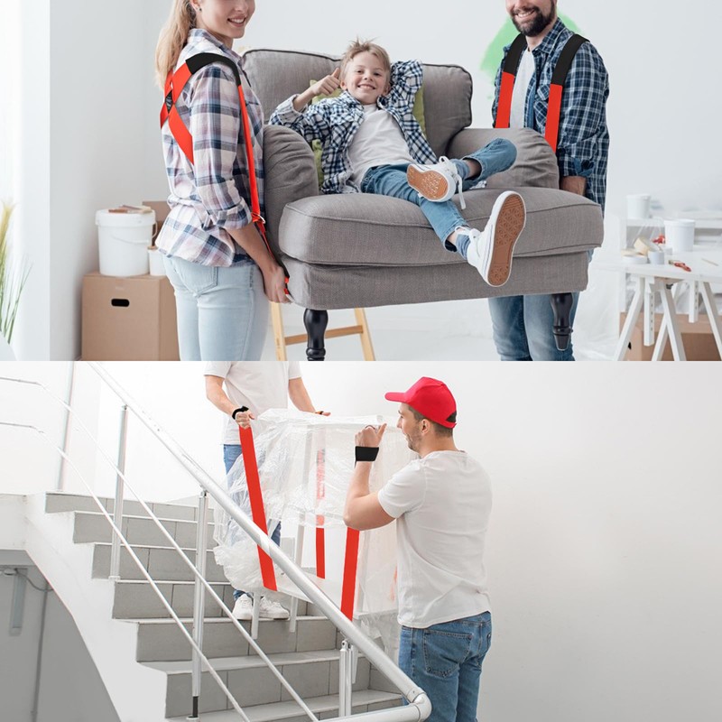 Ytonet Moving Straps, Lifting Straps for Move Furniture, 2-Person Shoulder