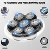 Magnetic Head Shaver Replacement Heads 7 Double Ring Waterproof Rotary