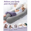 Meiz Pregnancy Pillow, U Shaped Pregnancy Body Pillow with Zipper