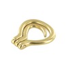 B3301 1 1/4" Natural Brass, Hoof Pick Buckle, Solid Brass-LL