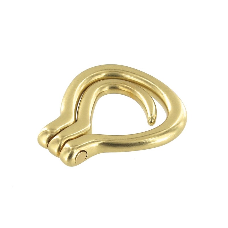 B3301 1 1/4" Natural Brass, Hoof Pick Buckle, Solid Brass-LL