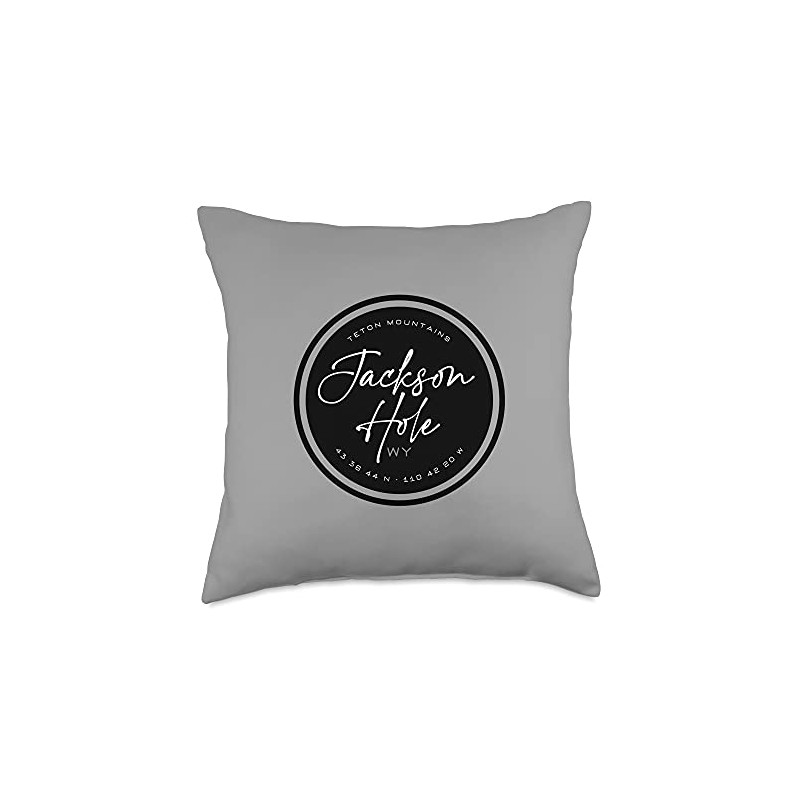 Jackson Hole Wyoming Graphic Throw Pillow