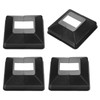 sourcing map 4Pcs Post Base Cover, 3.5"x3.25" (Internal Size 0.75"x1.5")