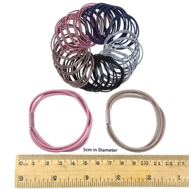 50 Pcs Hair Elastics,3 in 1 ponytail ties,Elastic Hair Bands,Girls Ponytail Holders, Color Women Hair Ties Bulk Hair Accessories (10 colors)