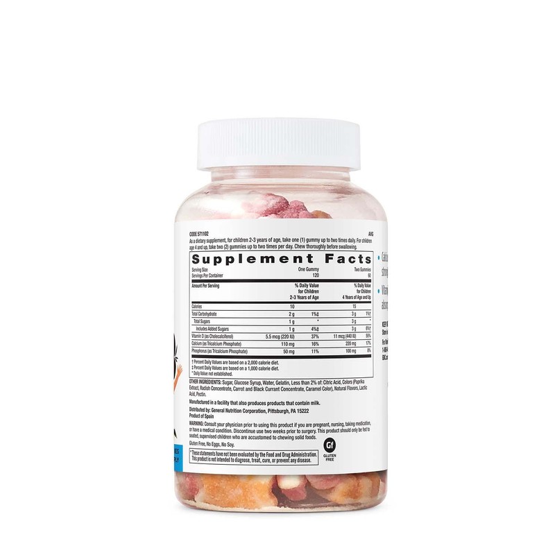 GNC milestones Kids Gummy Calcium - 120 Gummies