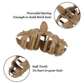 4PCS Flower Hair Claw Clips Non-Slip Matte Flower Hair Clips for Women Cute Hair Clips, Hawaiian Hair Flower Clip Large Plumeria Hair Clip Strong Hold