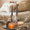 Hyoola Tall Taper Candles - 20 Inch Black Unscented Dripless