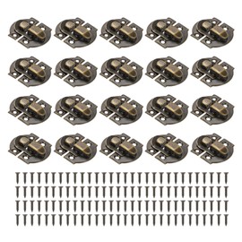PATIKIL Small Metal Box Toggle Latch, 20 Pack Vintage Hasp Latch Lock Buckle Hardware with Mounting Screw for Wood Jewelry Cabinet Toolbox Ordinary Box, Bronze