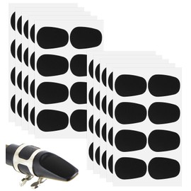 80Pcs Saxophone Mouthpiece Pads, 0.8mm Silicone Mouthpiece Cushion Clarinet Mouthpieces Pads Alto Tenor Saxophone Accessories Cleaning Care Anti-Grease Cushion for Musicians, Strong Adhesive