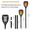 Ollivage Solar Torch Light with Flickering Flame, Solar Lights Outdoor